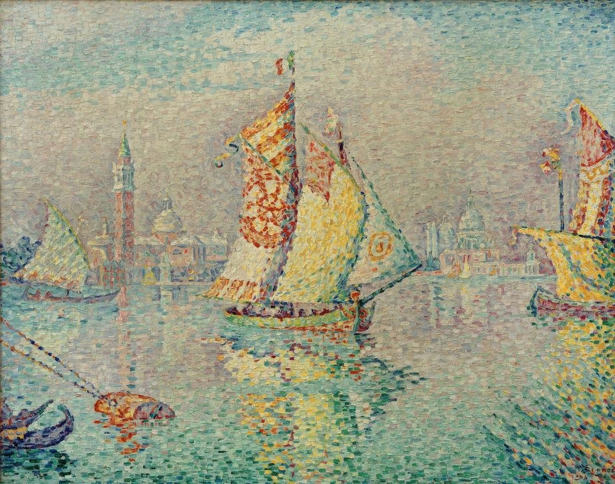Laguna, keltainen purje tekijältä Paul Signac