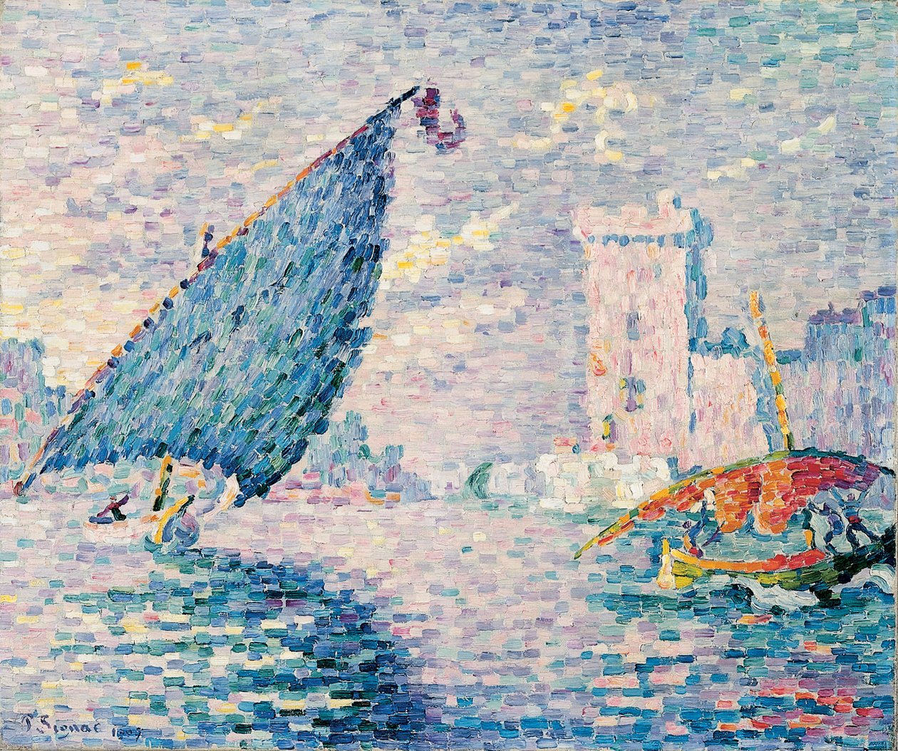 Marseille, Kalastusveneet, 1907 tekijältä Paul Signac