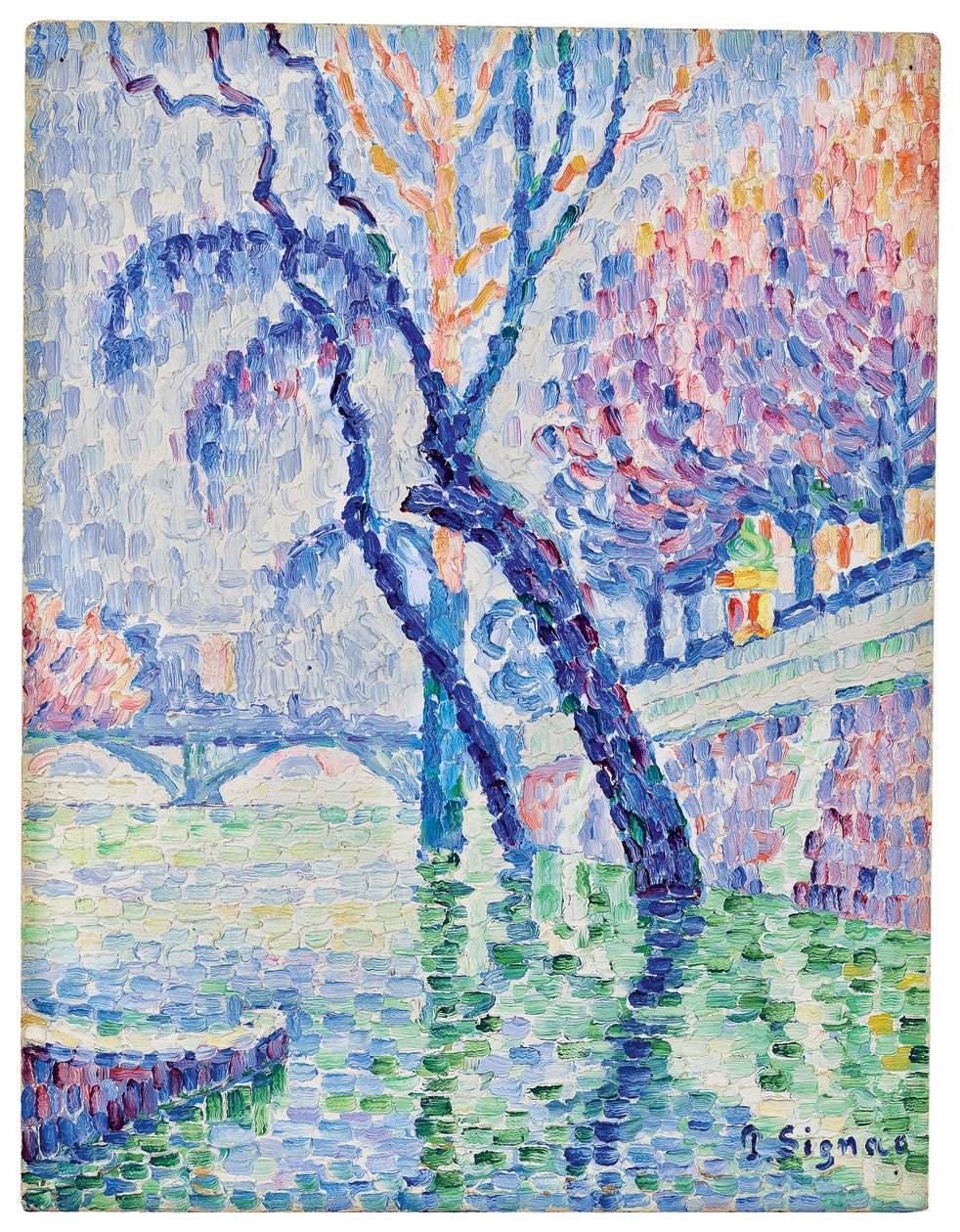 Arts Bridge, tulva, 1930 tekijältä Paul Signac
