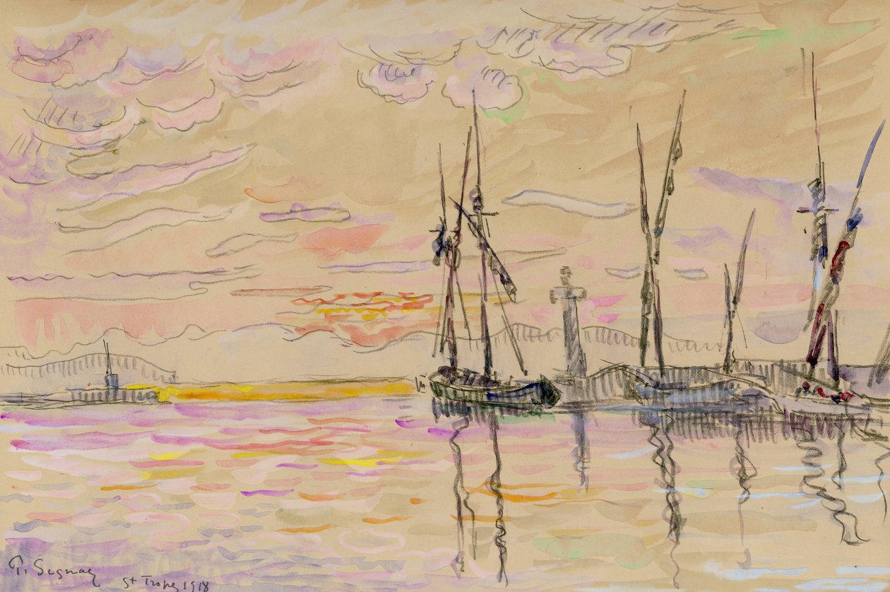 "St Tropez", 1918 tekijältä Paul Signac