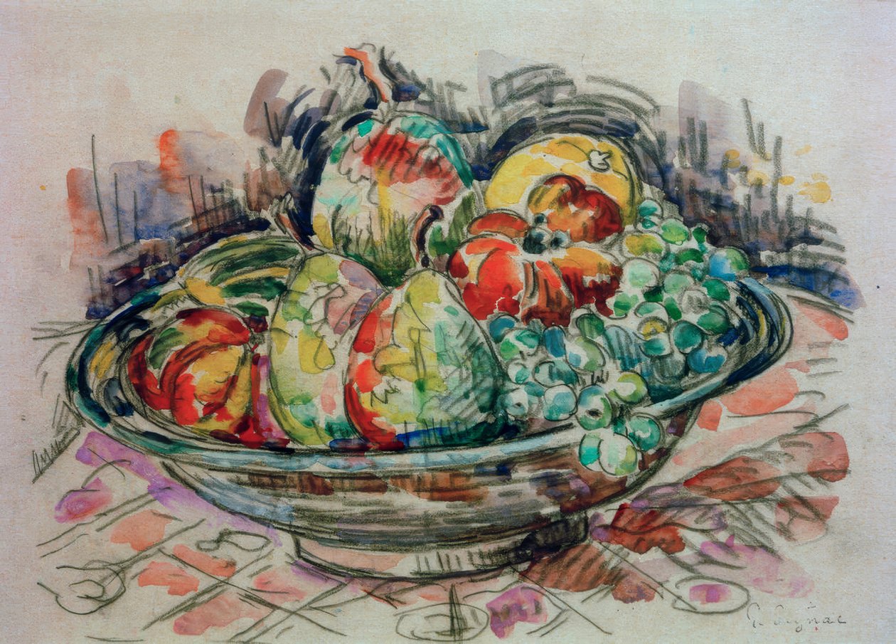 Still Life hedelmä kulho tekijältä Paul Signac