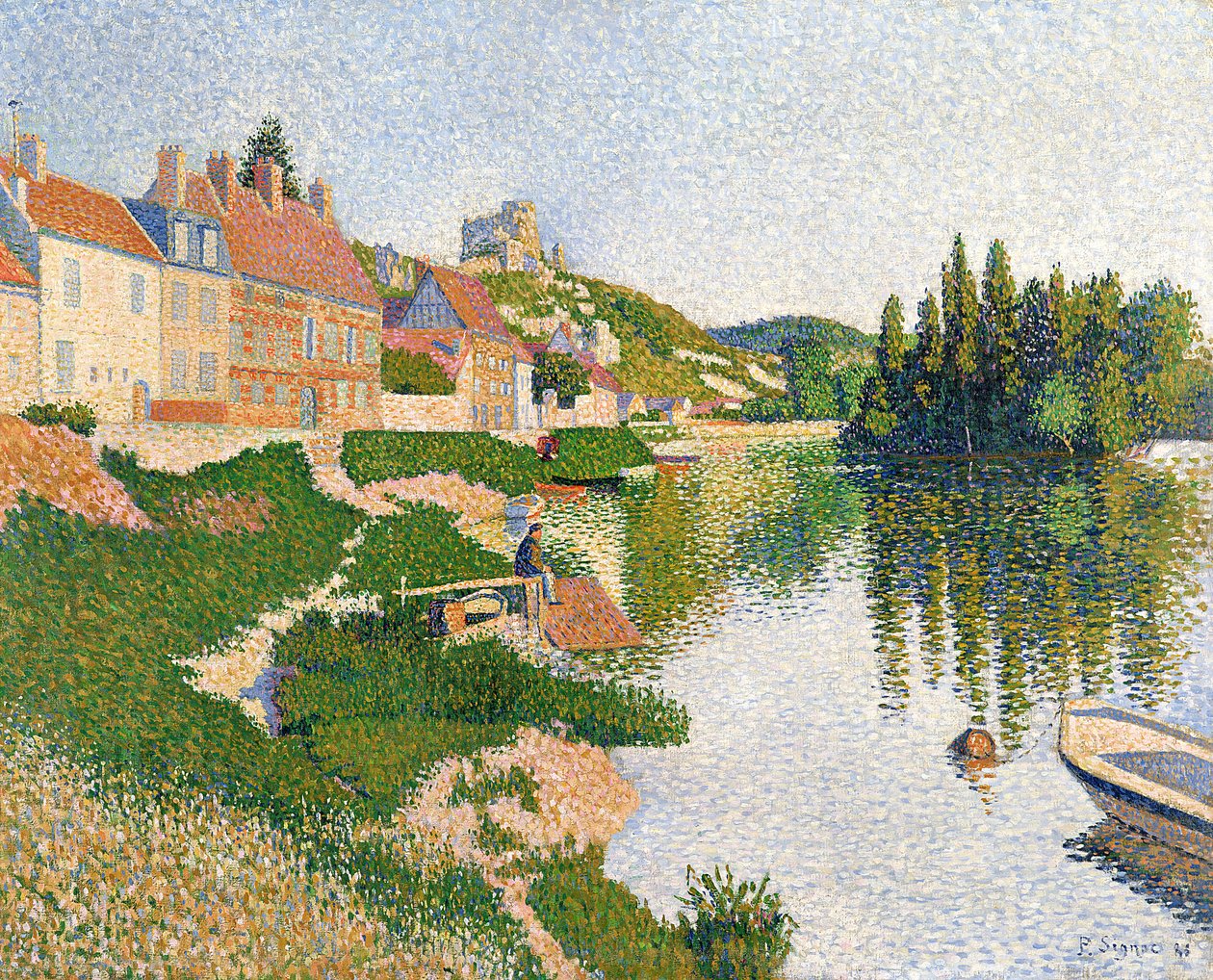 Joen ranta, Petit-Andely tekijältä Paul Signac