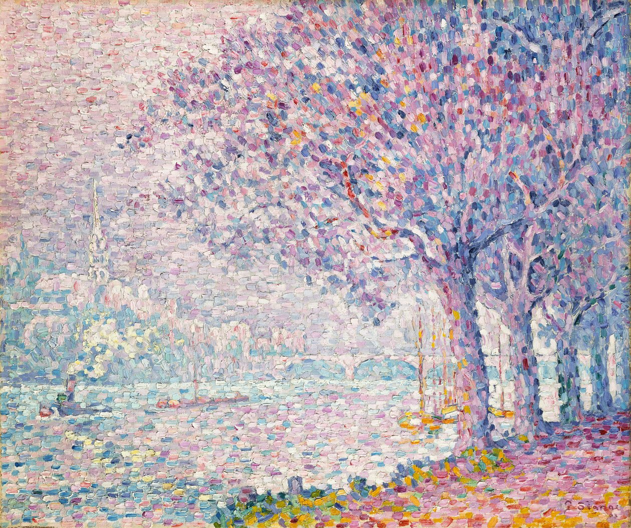 Seine St. Cloudissa, 1903 tekijältä Paul Signac