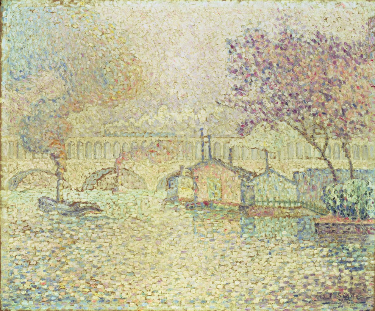 Viadukti Auteuilissa, noin 1900 tekijältä Paul Signac