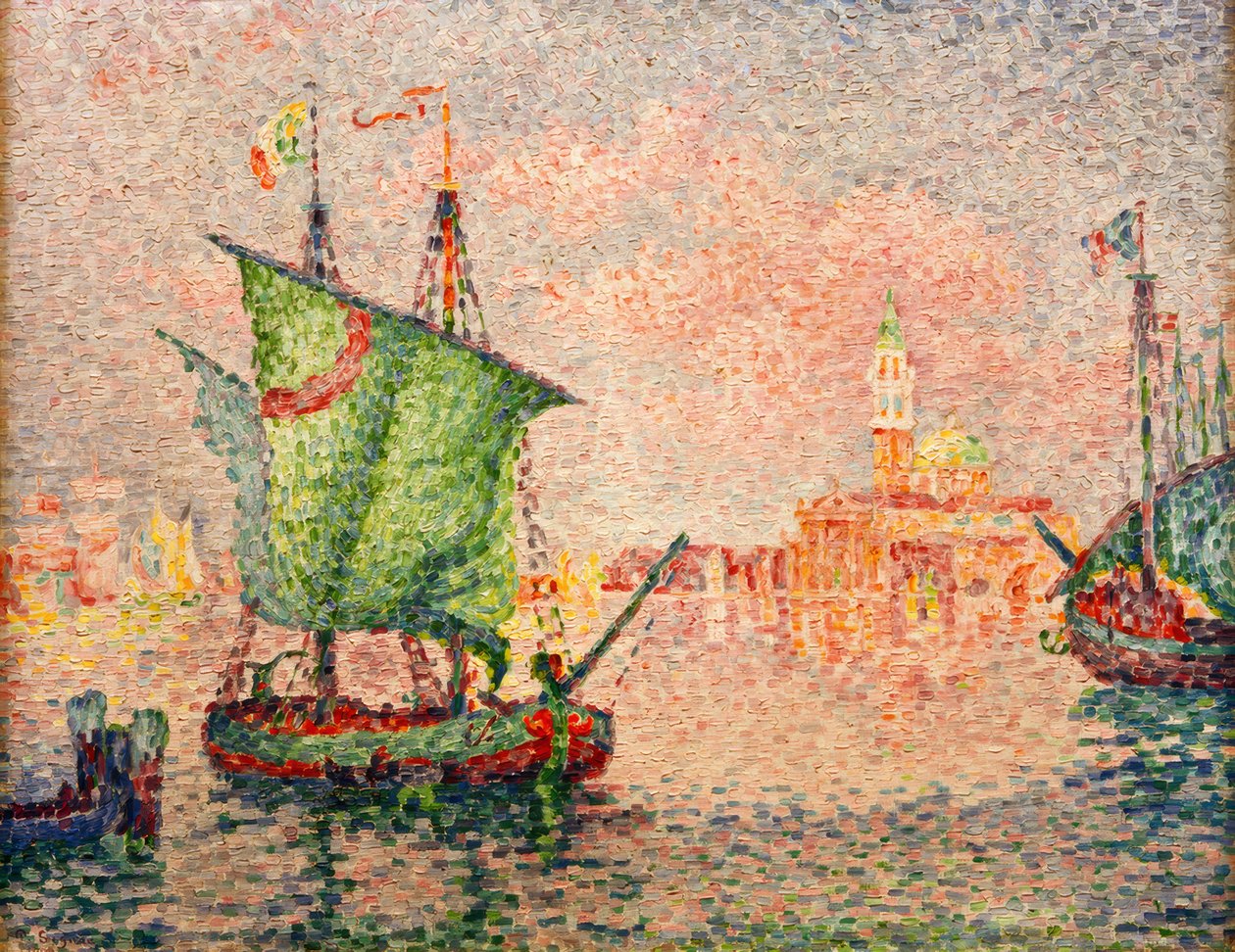 Venetsia, vaaleanpunainen pilvi tekijältä Paul Signac