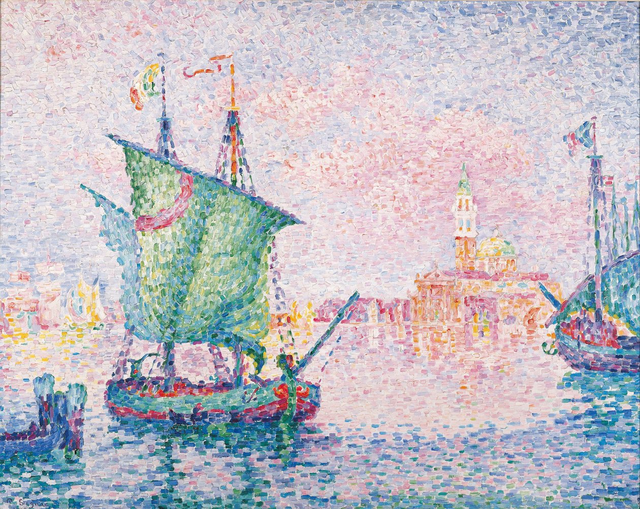 Venetsia, Vaaleanpunainen pilvi, 1909 tekijältä Paul Signac