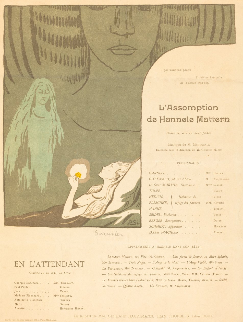Hannele Matternin oletus; Sillä välin tekijältä Paul Sérusier