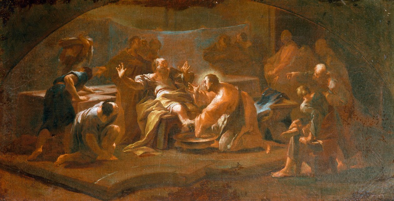 Jalkojen pesu Paul Troger (1698-1762) tekijältä Paul Troger