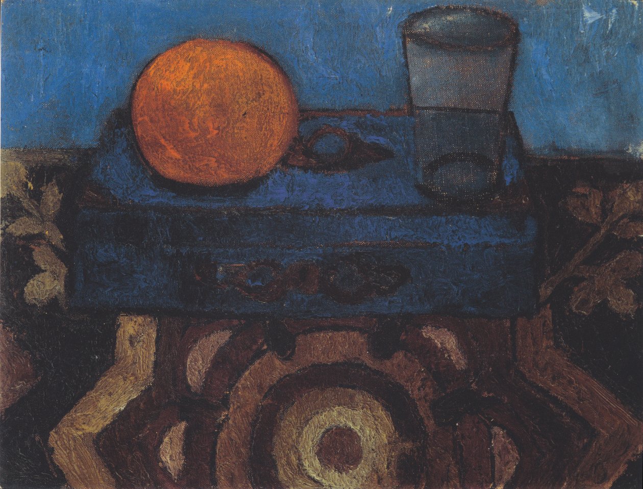 Asetelma sininen laatikko tekijältä Paula Modersohn Becker