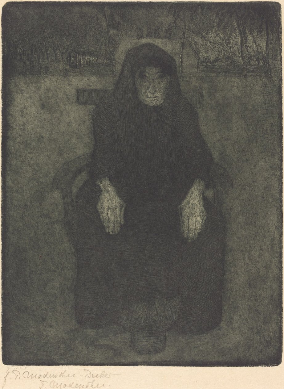 Vanha nainen tekijältä Paula Modersohn Becker
