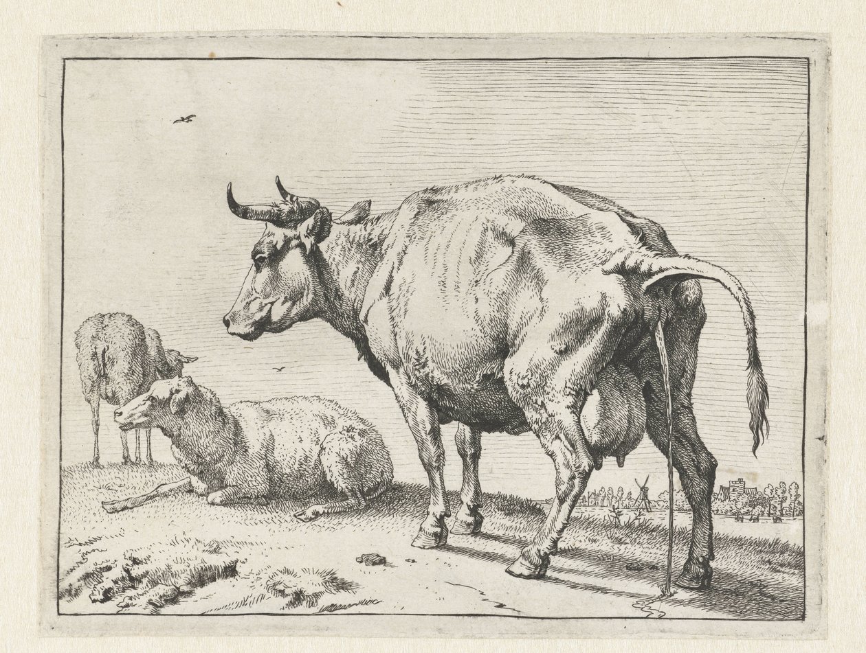 Pissivä lehmä The Bull Book (sarjan nimi) tekijältä Paulus Potter