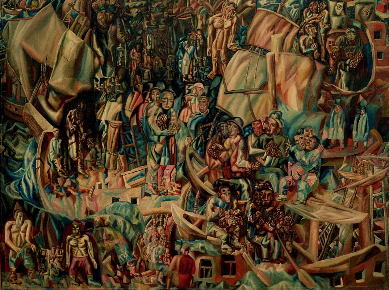 Universaalin kukinnan tuominen, 1919 tekijältä Pawel Nikolajewitsch Filonow