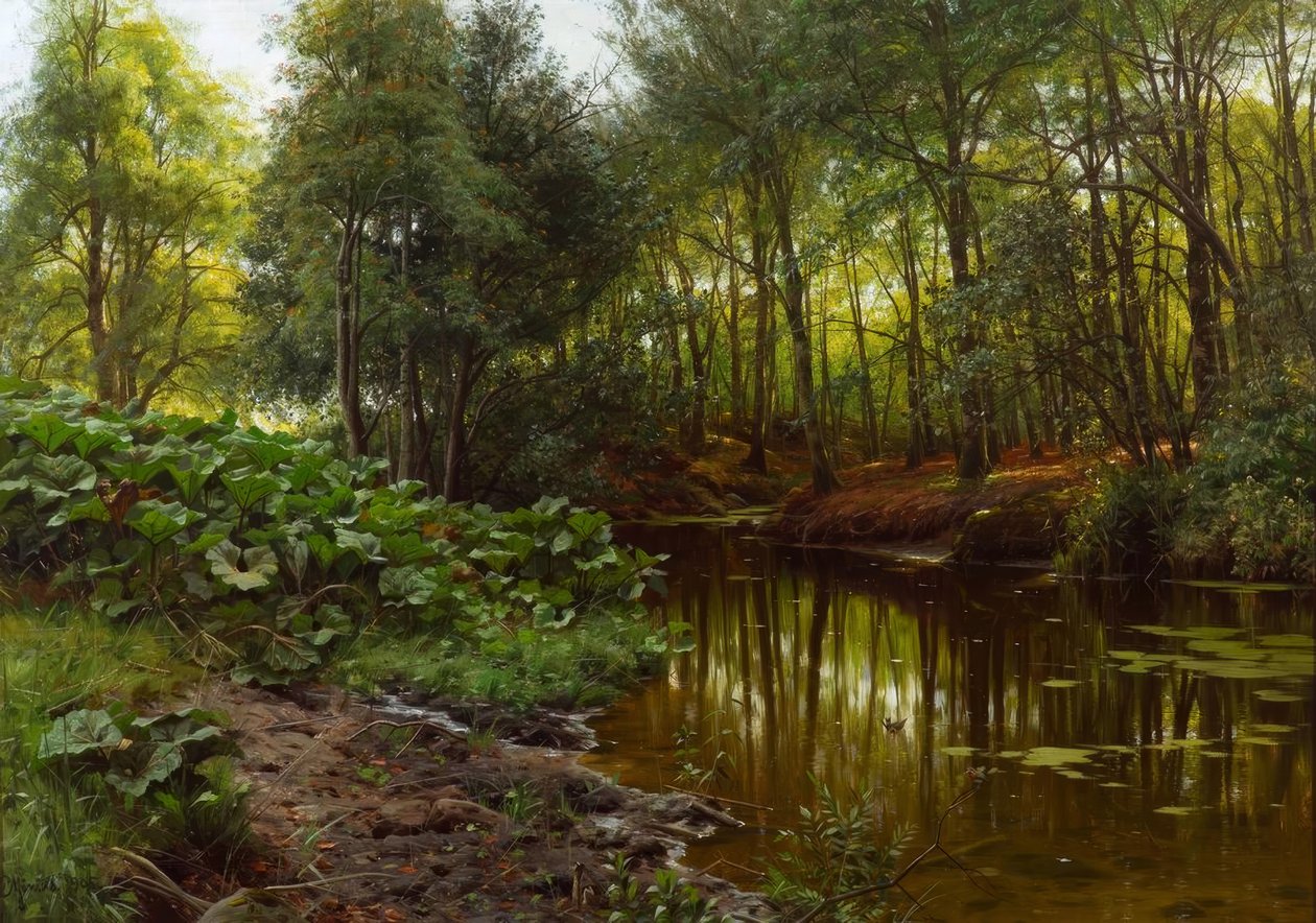 P.Mönsted, Sommertag am Waldbach tekijältä Peder Monsted