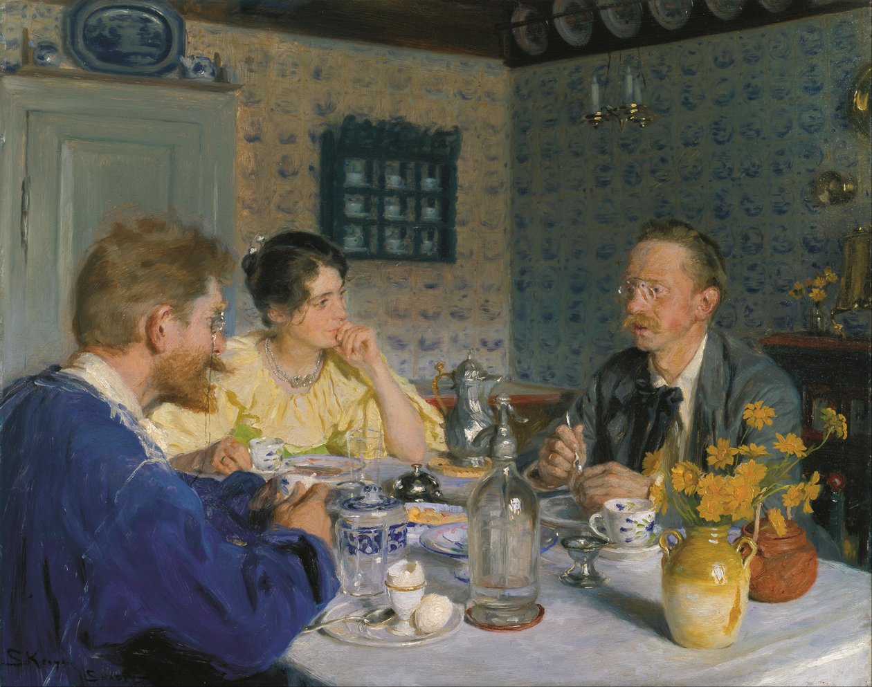 Lounas. Taiteilija, hänen vaimonsa ja kirjailija Otto Benzon tekijältä Peder Severin Krøyer