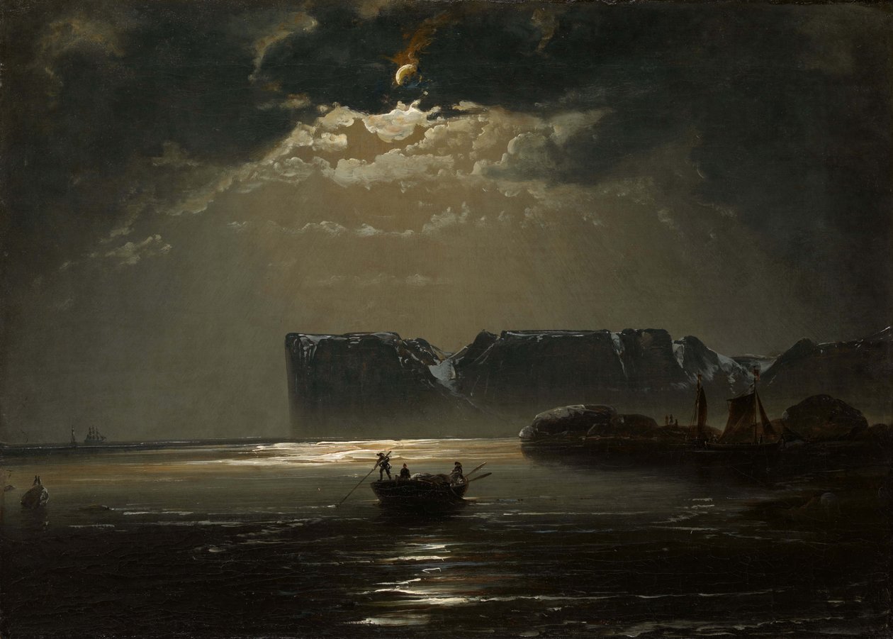 North Cape Moonlightissa, 1848. tekijältä Peder Balke