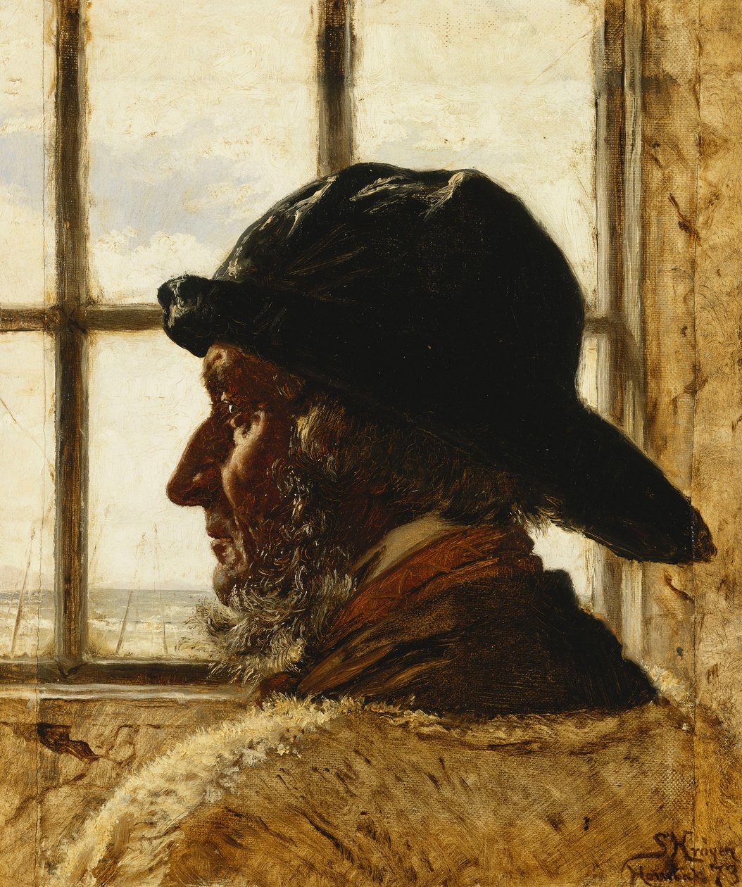 Vanha kalastaja, 1873 tekijältä Peder Severin Krøyer