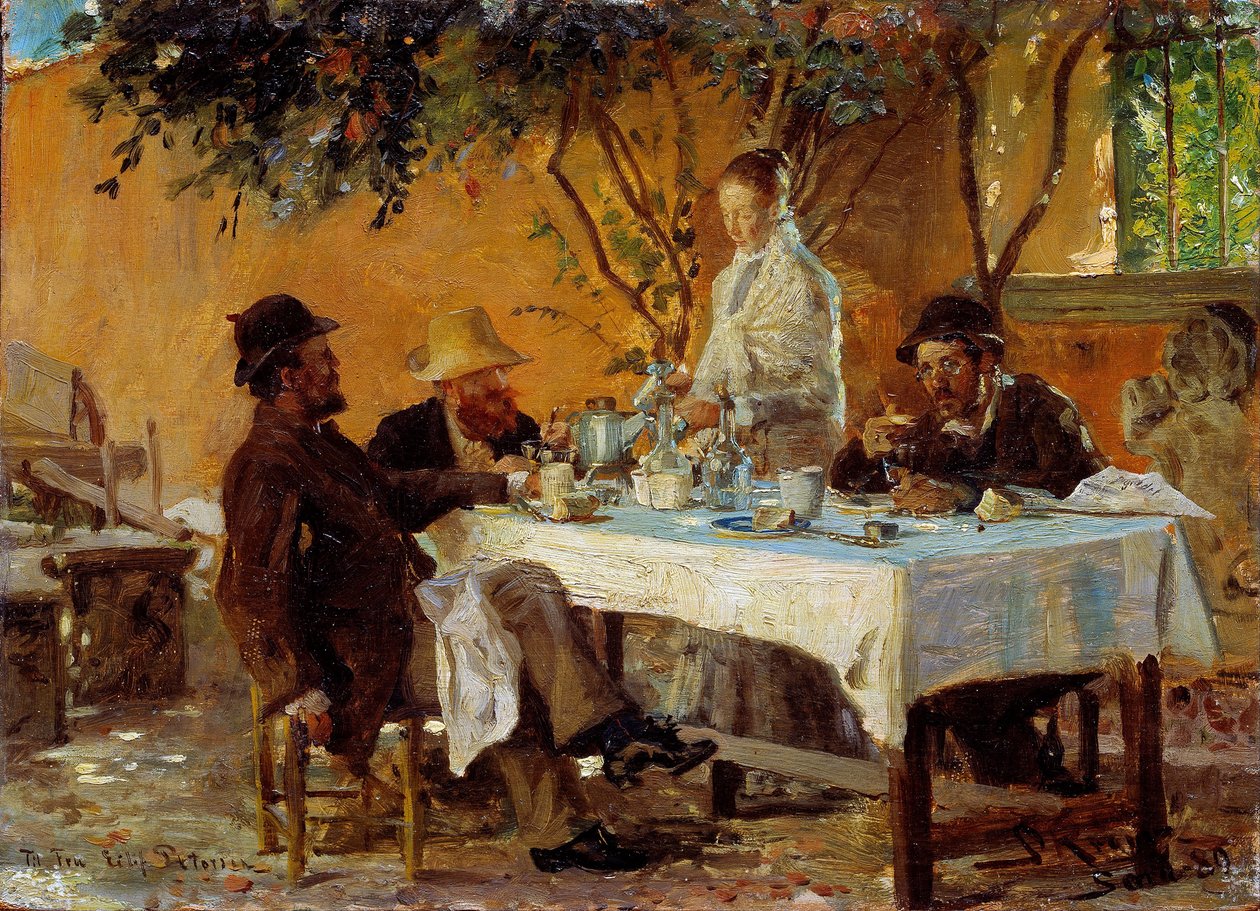 Aamiainen Sorassa tekijältä Peder Severin Krøyer