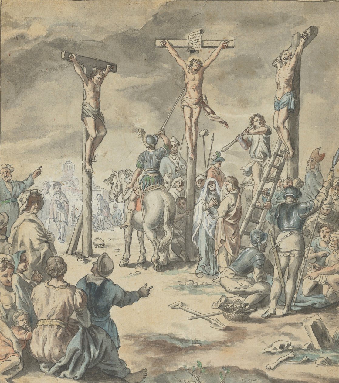 Kristuksen ristiinnaulitseminen, 1700-luvun loppu. tekijältä Pehr Hörberg