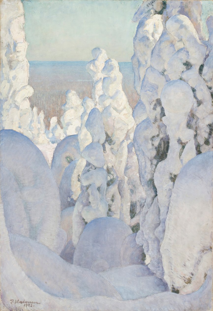 Talvimaisema Kinahmissa, 1923. tekijältä Pekka Halonen