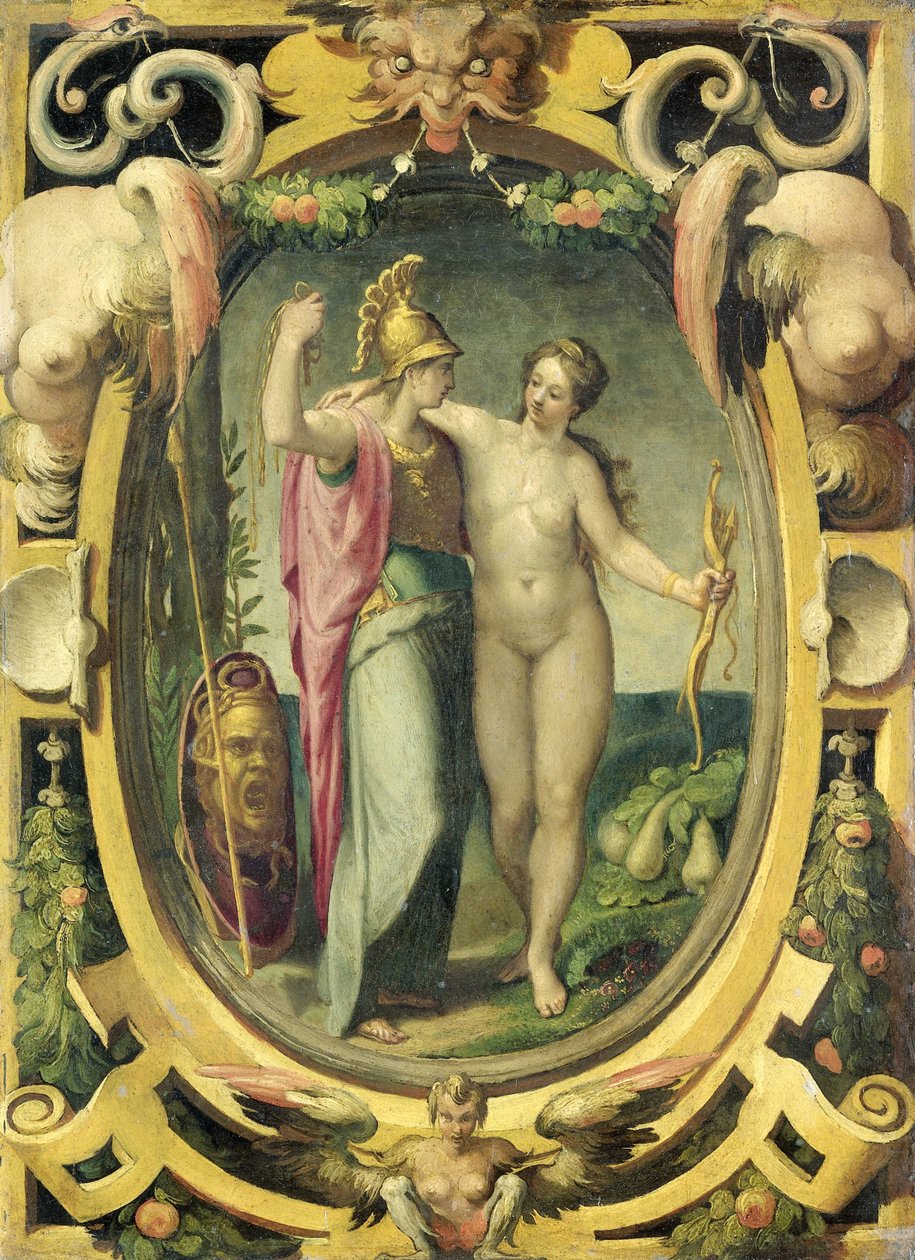 Venus ja Minerva tekijältä Pellegrino Tibaldi (circle of)