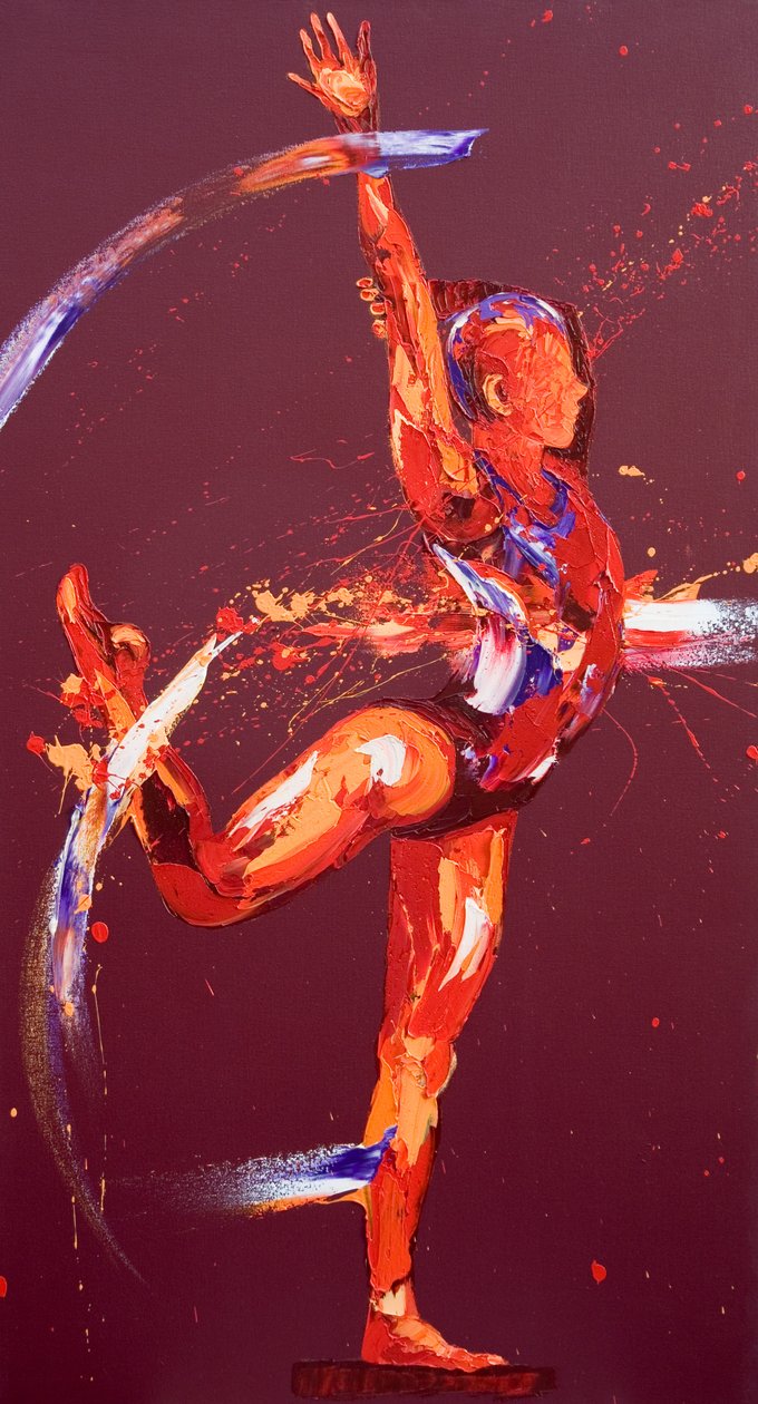 Gymnast Nine, 2011 (öljy kankaalle) tekijältä Penny Warden