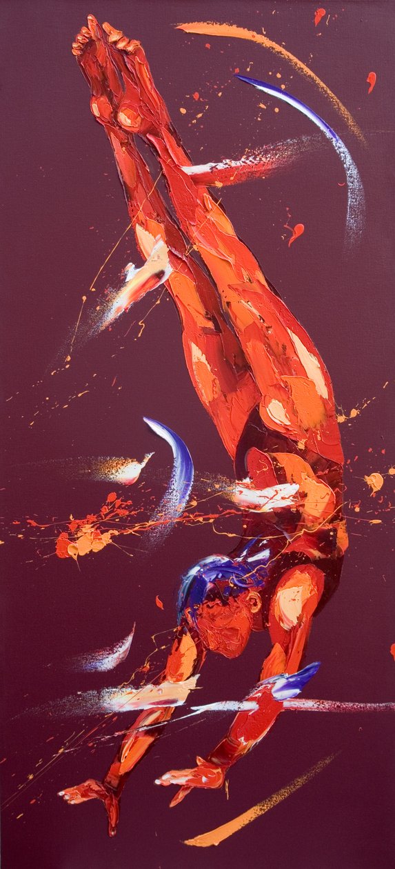 Gymnast Seven, 2011 (öljy kankaalle) tekijältä Penny Warden
