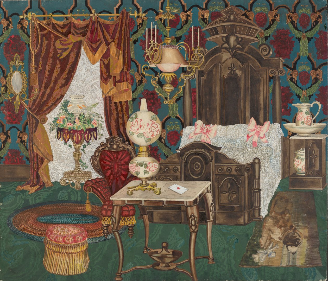 Makuuhuone, 1882, 19351942. tekijältä Perkins Harnly