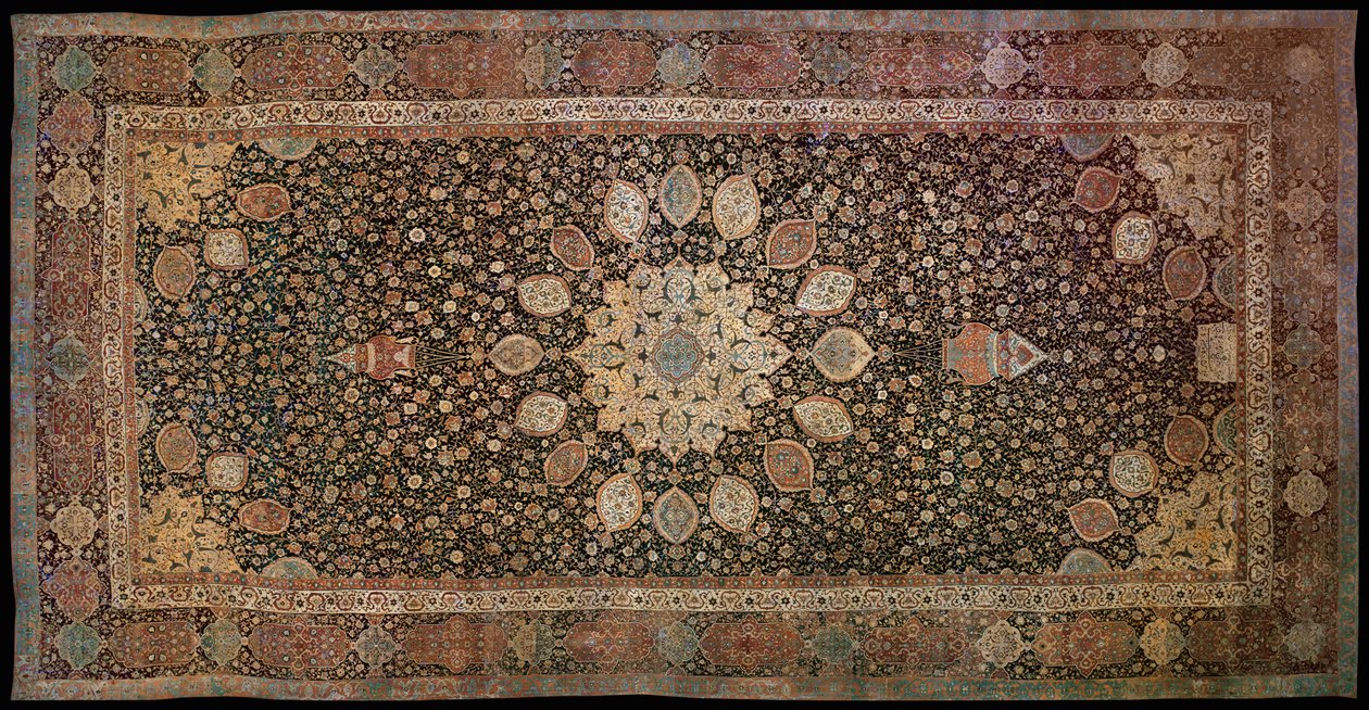 Ardabil-matto tehty moskeijaa varten Ardabilissa, Iranissa, 1530-luku (tekstiili) tekijältä Persian School