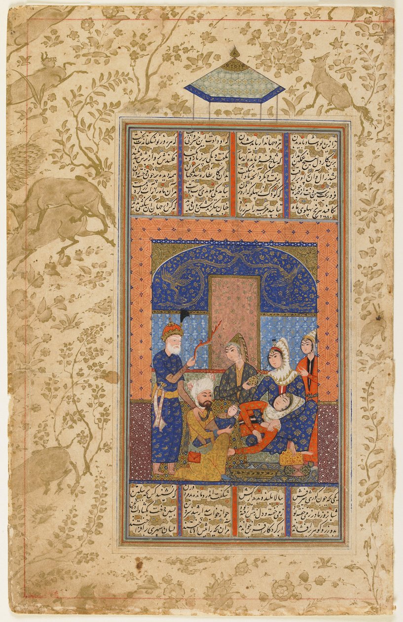 Rustamin syntymä Shahnamasta tekijältä Persian School