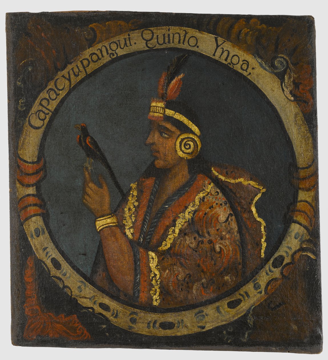 Capac Yupanqui, viides inkakuningas, 1700-luvun puoliväli tekijältä Peruvian School