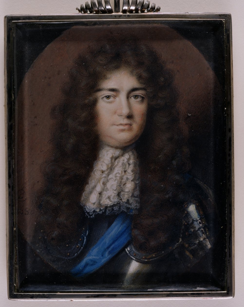 Miniatyyri Christopher Monckista, Albemarlen toisesta herttuasta (1653-88) 1680 (wc vellum) tekijältä Peter Cross