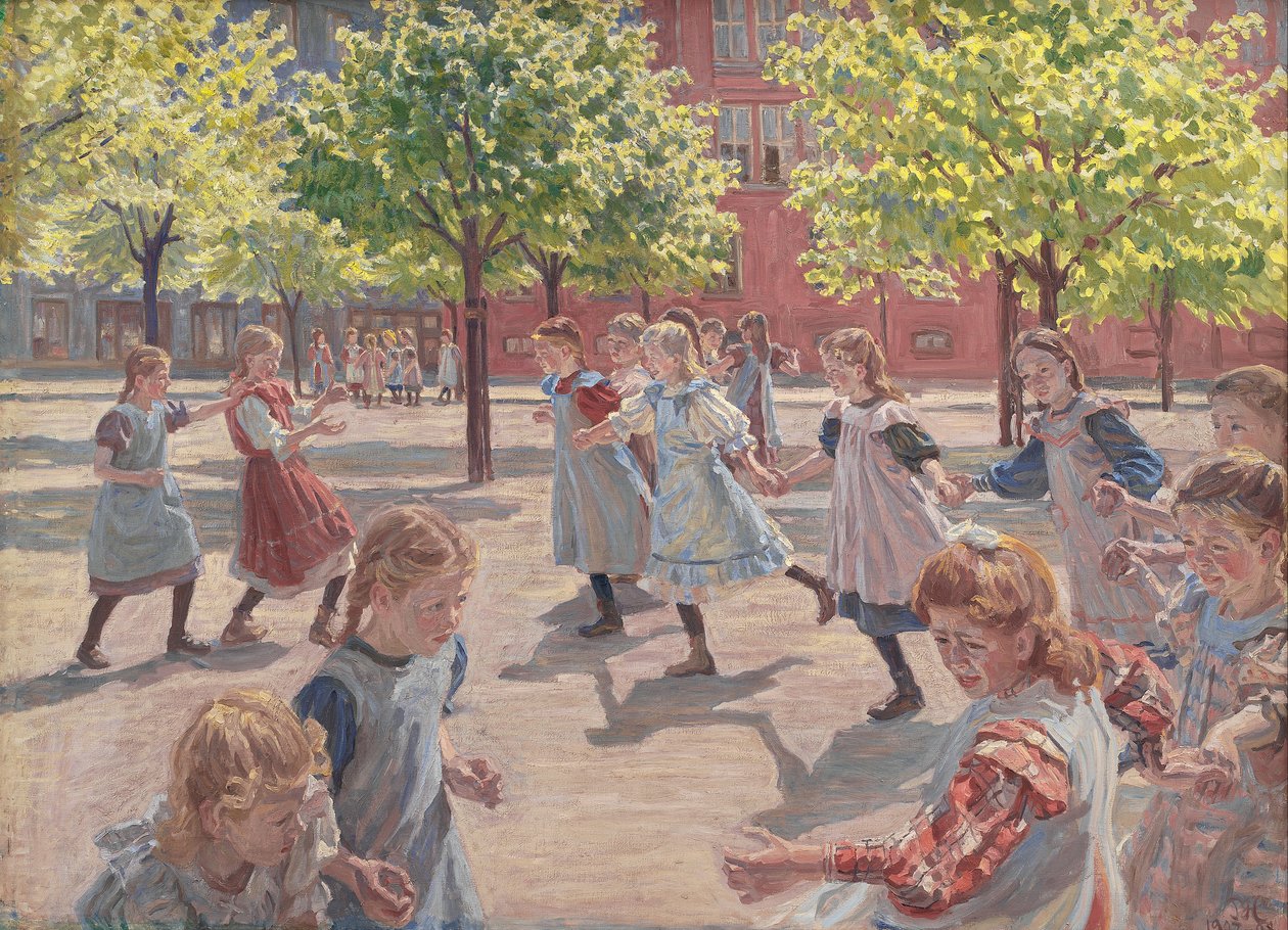 Leikkivät lapset, Enghave Square tekijältä Peter Marius Hansen