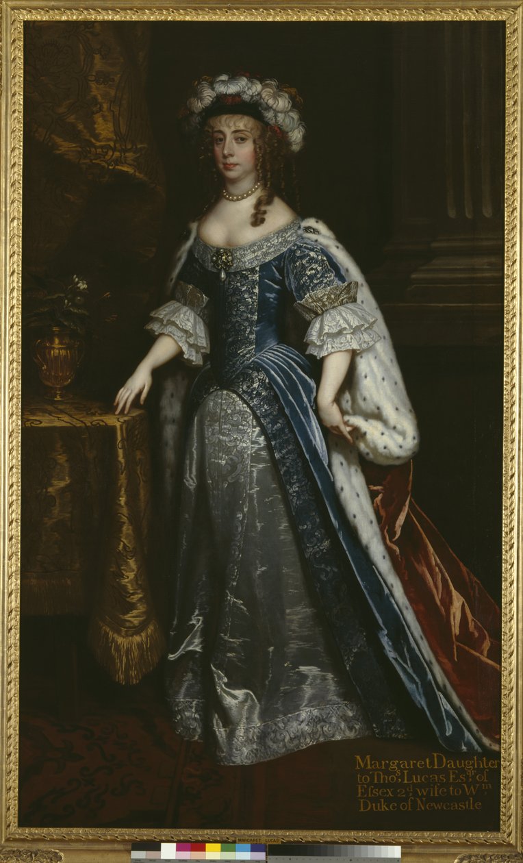 Margaret Lucas, Newcastlen herttuatar, n. 1665 tekijältä Peter Lely