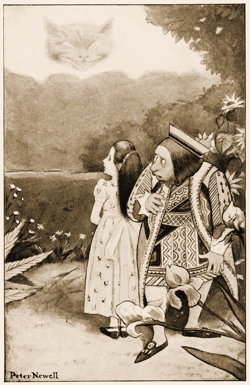 "Älä katso minua noin", kuvitus Lewis Carrollin Liisa seikkailuista ihmemaassa, 1901 tekijältä Peter Newell