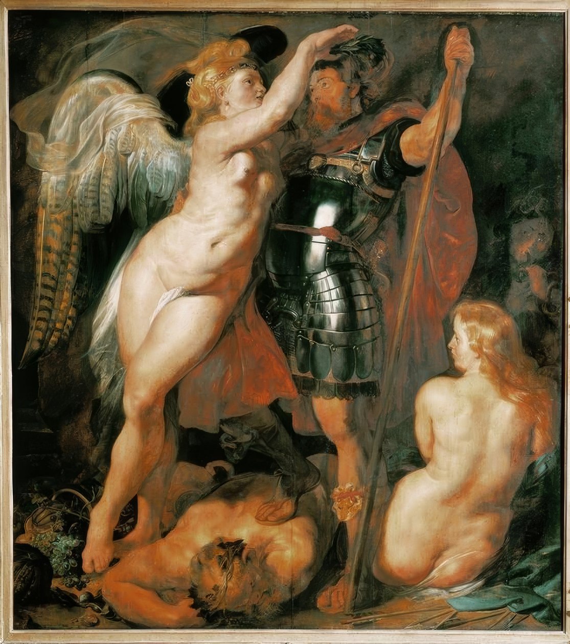 Die Krönung des Tugendhelden tekijältä Peter Paul Rubens