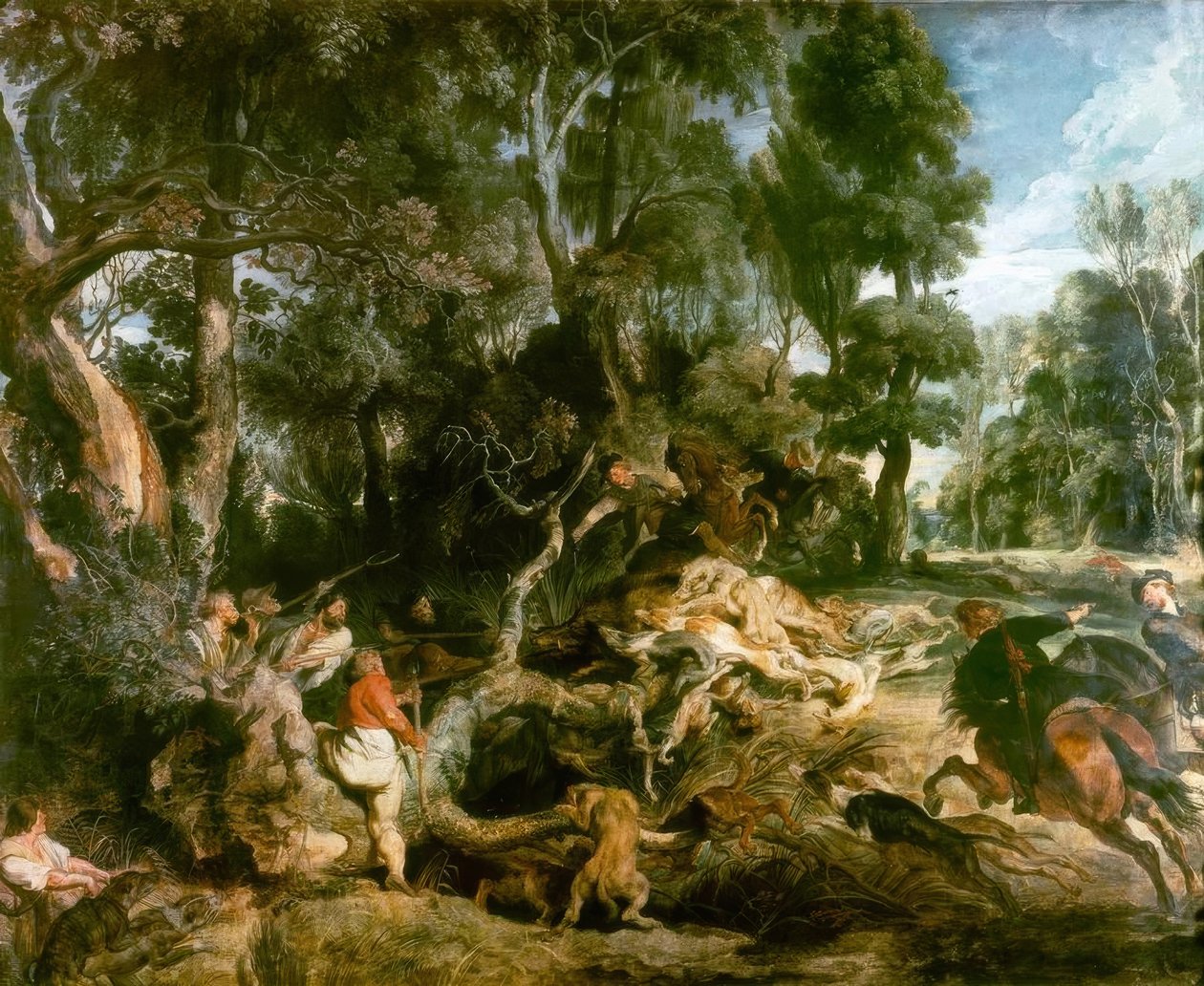 Die Wildschweinjagd tekijältä Peter Paul Rubens