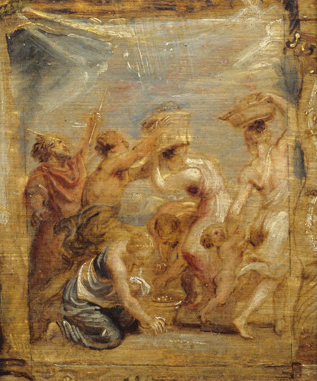 Israelilaiset keräämässä mannaa, n. 1626-28 (öljy puulle) tekijältä Peter Paul Rubens