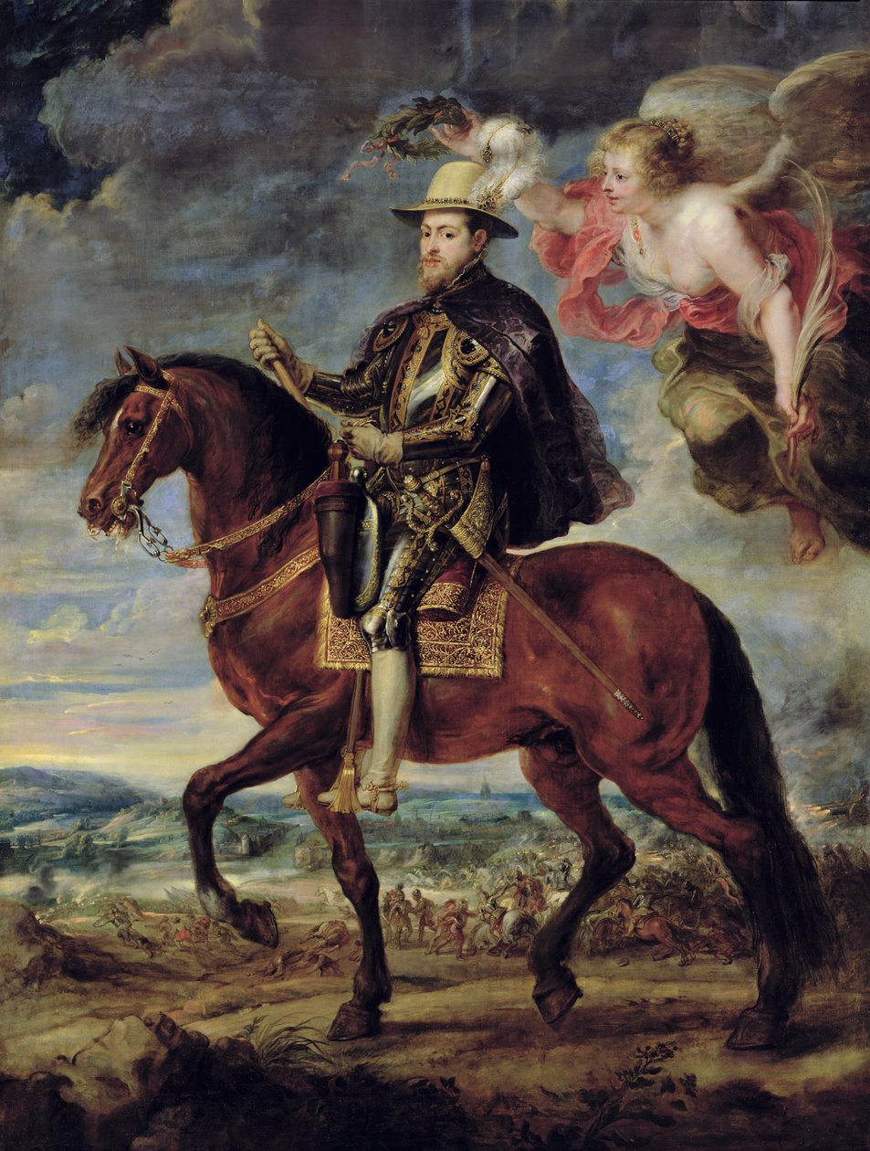 Philip II (1527-98) Voiton kruunattu, 1628 tekijältä Peter Paul Rubens