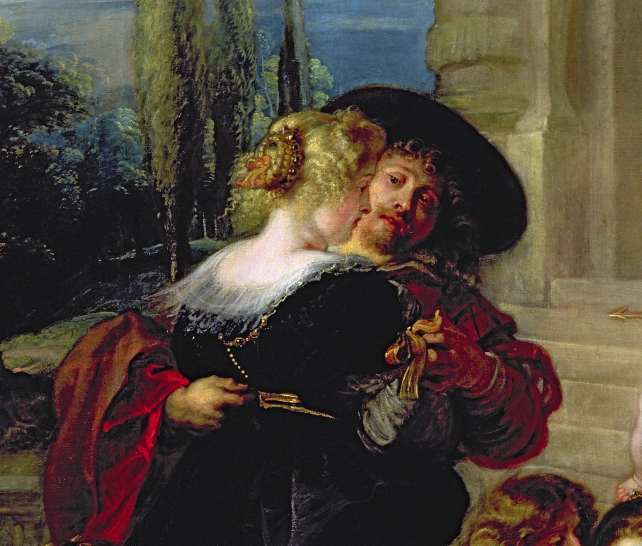 Rakkauden puutarha, n. 1630-32 (yksityiskohta numerosta 36860) tekijältä Peter Paul Rubens
