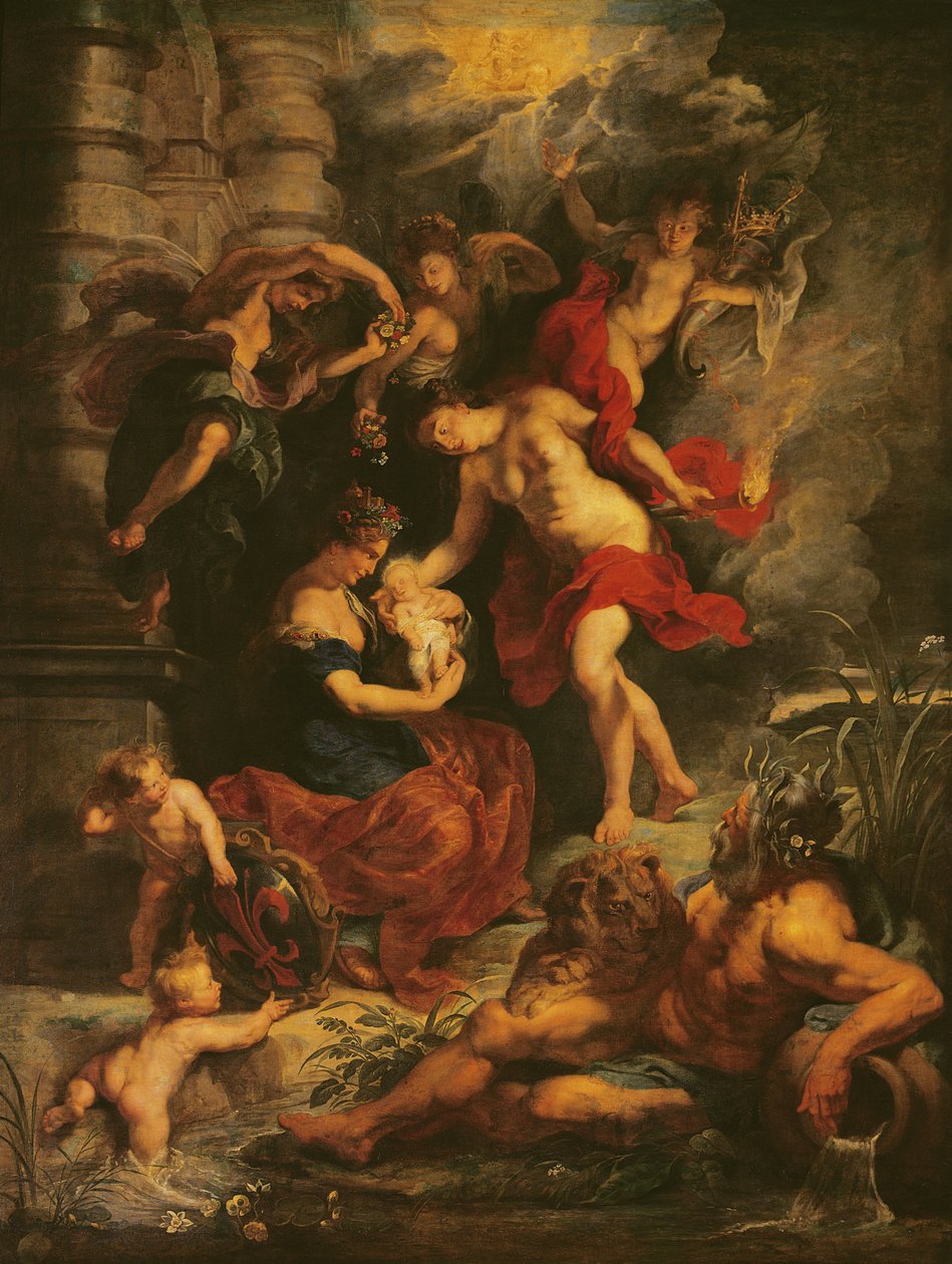 Medici-sykli: Marie de Medicin syntymä (1573-1647) 26. huhtikuuta 1573, 1621-25 tekijältä Peter Paul Rubens
