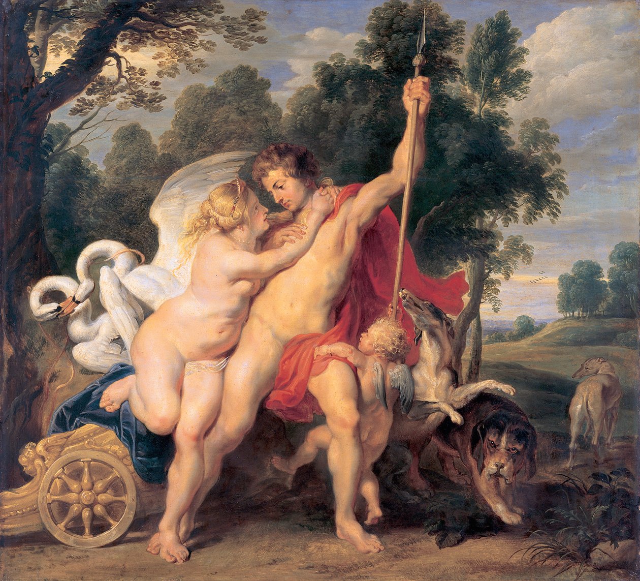 Venus ja Adonis tekijältä Peter Paul Rubens