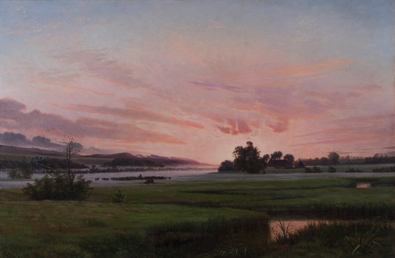 Kesäilta Ry:n lähellä, Jyllannissa, noin 1873. tekijältä Vilhelm Kyhn