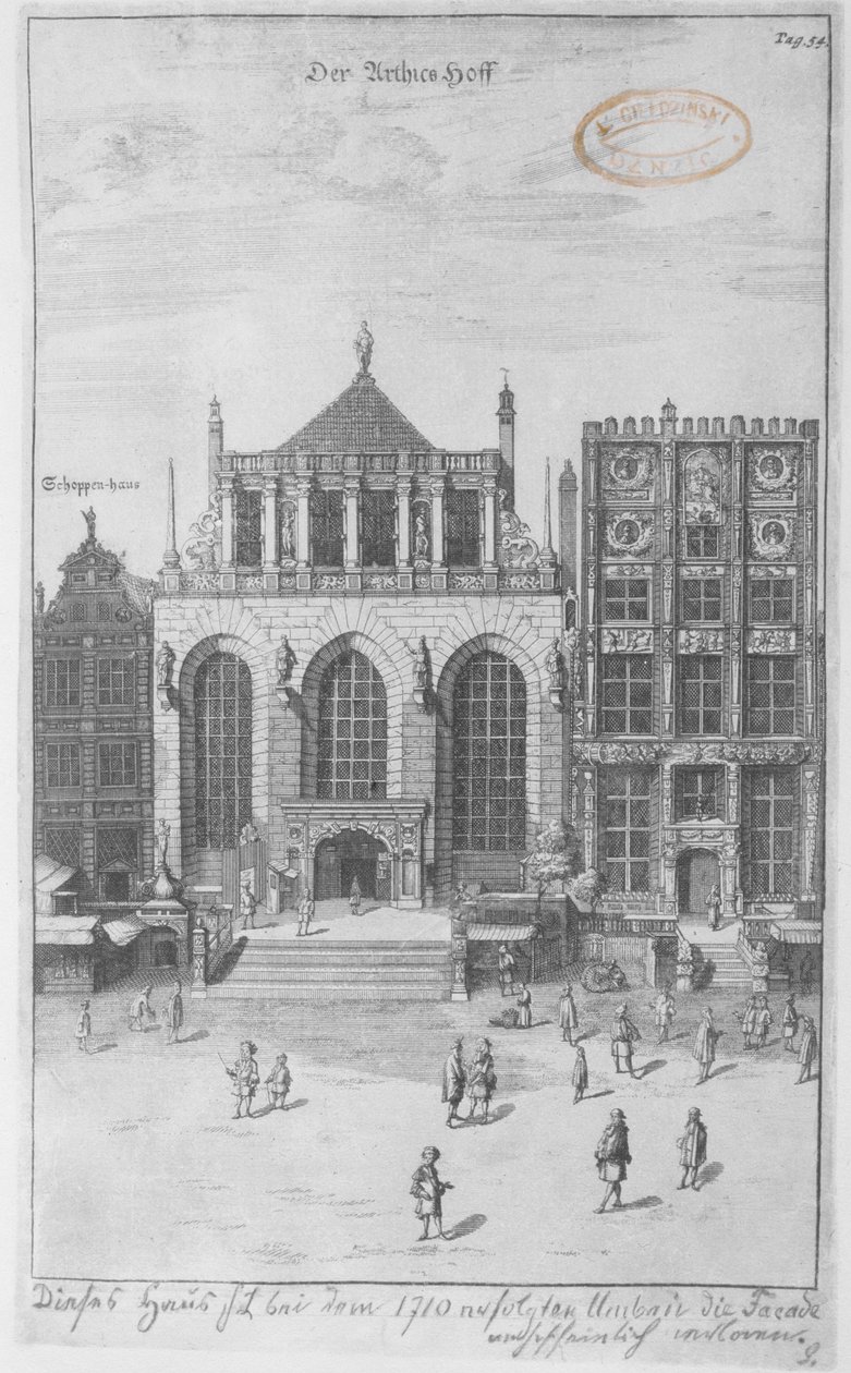 Artus Court, 1687 (etsaus imupaperille) tekijältä Peter Willer