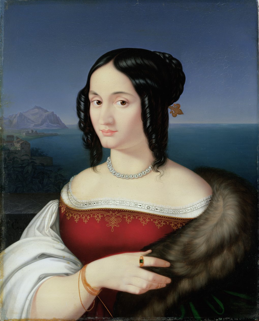 Carolina Grossi, taiteilijan ensimmäinen vaimo, 1813-14 tekijältä Peter von Cornelius