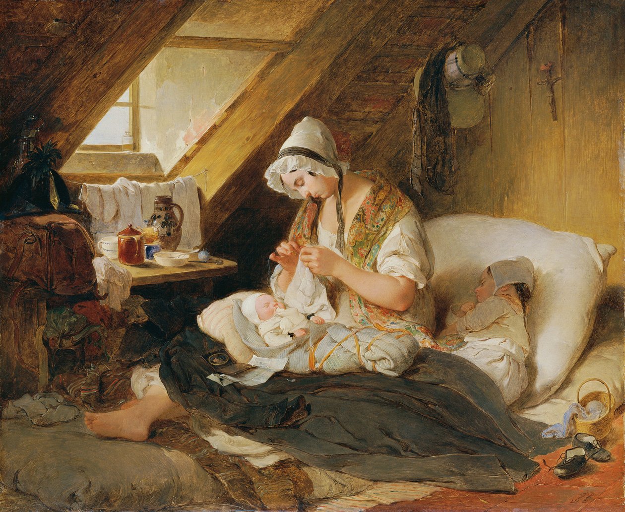 Köyhän upseerin leski, 1836. tekijältä Peter Fendi