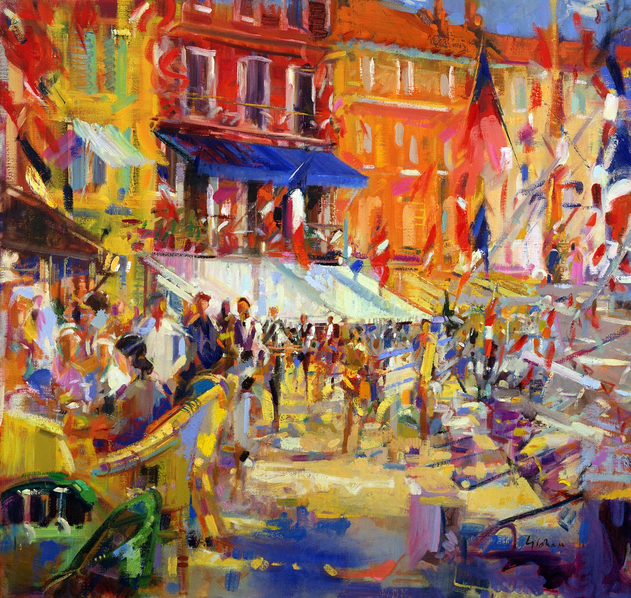 Port Promenade, Saint-Tropez tekijältä Peter Graham (Contemporary)