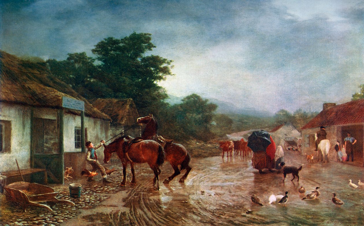 Sateinen päivä, 1870, 1912. tekijältä Peter Graham
