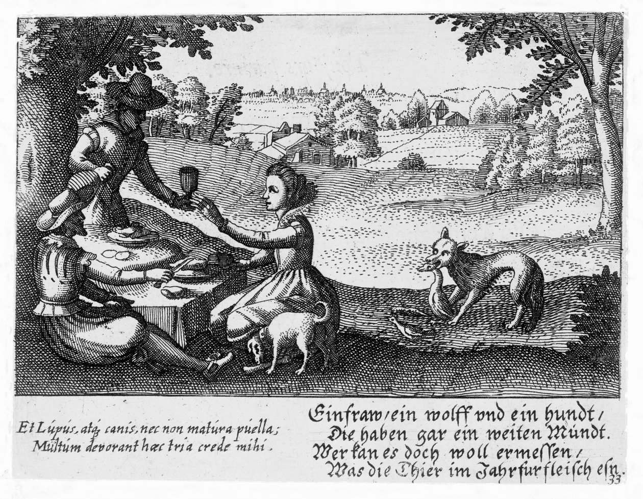 Piknik, noin 1650 tekijältä Peter I Rollos