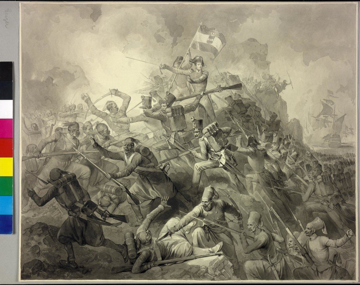 Saidan valloitus (tussipiirros) tekijältä Peter Johann Nepomuk Geiger