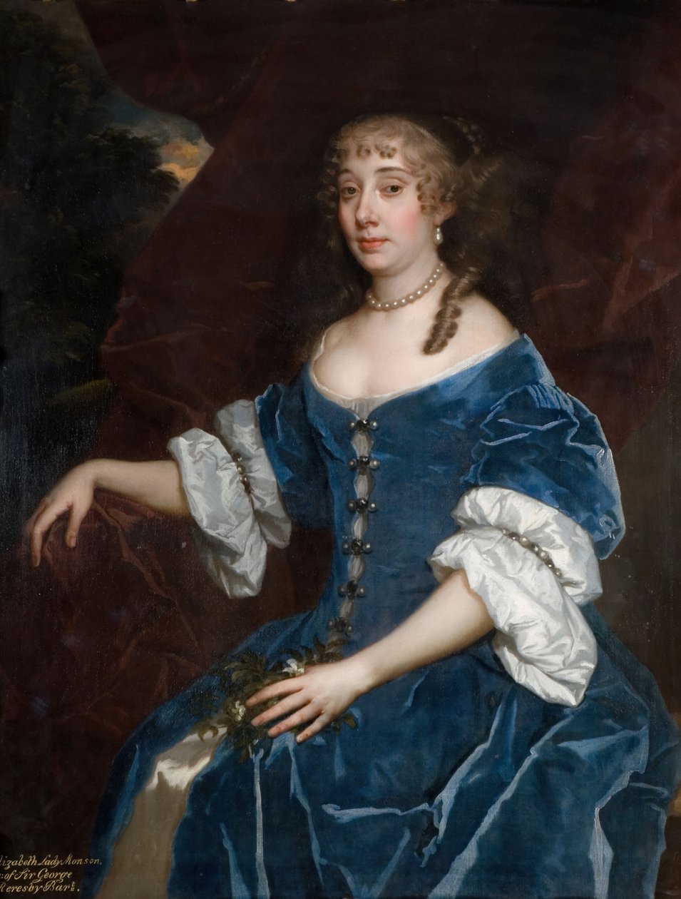 Muotokuva Elizabeth Lady Monsonista, 1680. tekijältä Peter Lely